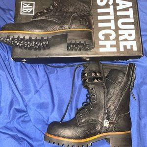 Signature red stitch boots